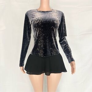 Elegant Black Velvet Women's Top